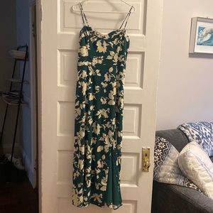 Green and white Abercrombie Camille Maxi dress